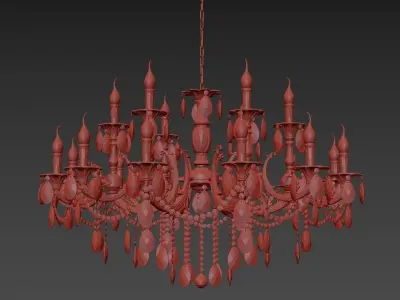 Chandelier Carisio E 1 1 18 200 GB 3D model