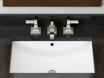 RH Hutton single floating vanity espresso 3D model