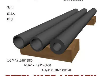 1-1 4in Pipe 3D model