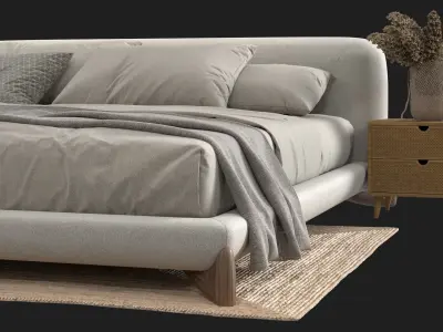 Bed Mode 3ds max tropical style 3D model