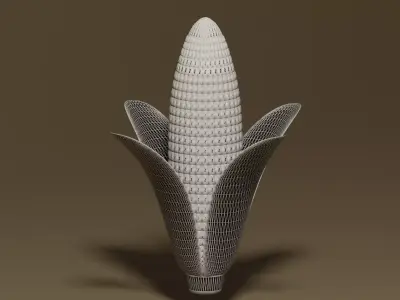 Cartoon Corn 1 3D model