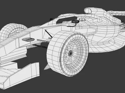 Formula 1 Concept Low-poly 3D model