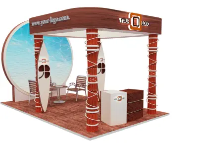 Booth Exhibition Stand a596e 3D model