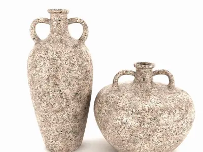 Vases 4 types 3D model