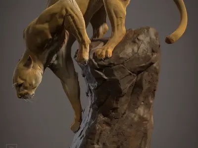 PROWLING PUMA 3D print model 3D print model