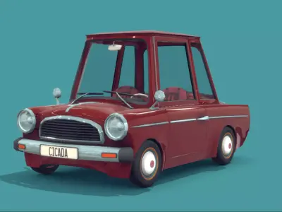 Retro Compact Car 3D Model 3D model by proanimator1314