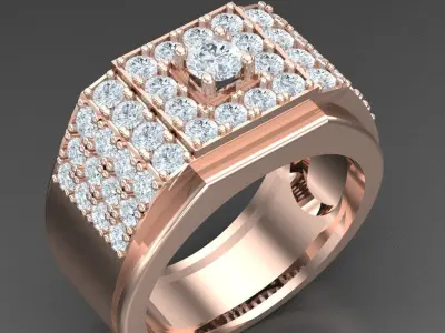 Luxury Men Rings Designs 4MR033 3D print model