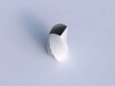 Vase twisted arc quadratic with fine organic cells 3D print model