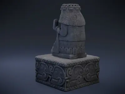 Cihuateteo - Aztec Deity Low-poly 3D model