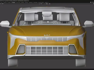 Kia K4 hatchback  Low-poly 3D model