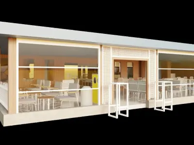 Self-service Cafe 3D model