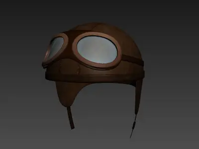 Vintage Motorcycle Helmet 3D model