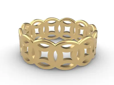 0264 Symbol Coin Ring 3D print model