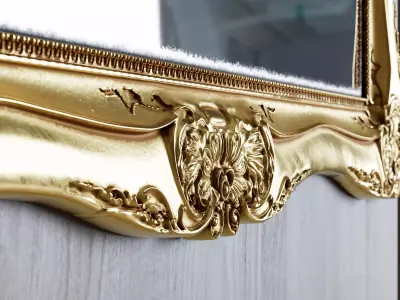 Baroque Gold Mirror 3D model