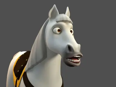 Stylized Horse Rigged 3D model