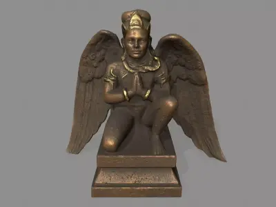 Angel Statue Low-poly 3D model