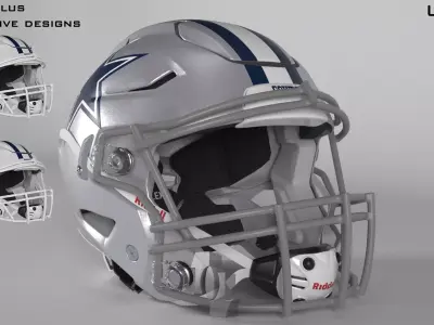 COWBOYS DALLAS Helmet Football NFC East PBR updated 2025 3D model