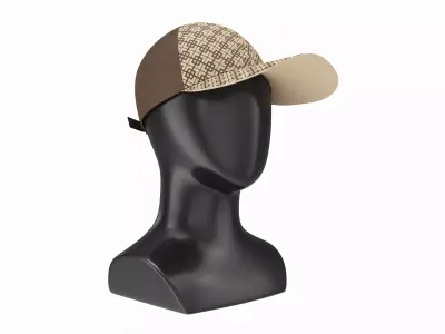 Store display mannequin head with Baseball cap 3D model