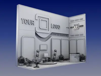 Booth Exhibition Stand a519b 3D model