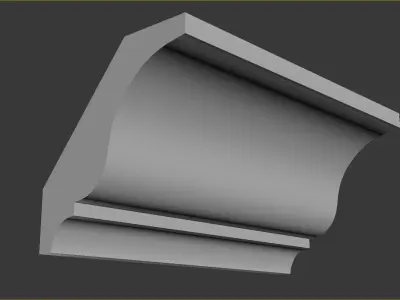 Cornice Moulding Low-poly 3D model