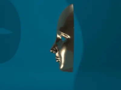 Woman face mask 3D print model