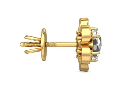 Solitaire Women Stud Earring 3D print model