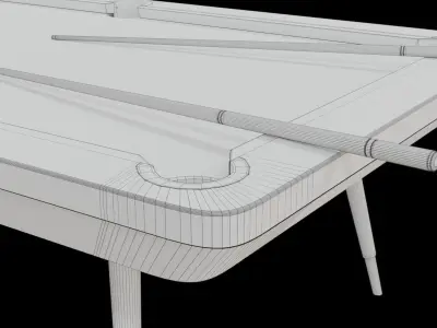 Goa Pool Table Destale Low-poly 3D model