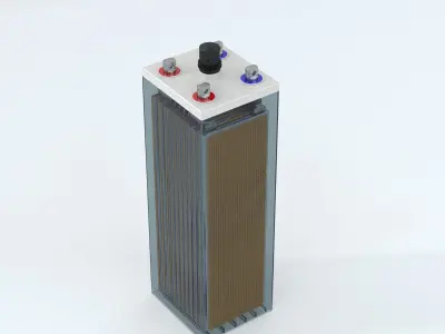 Industrial Battery Collection  Low-poly 3D model