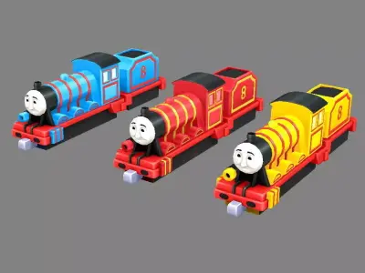 Cartoon toy Thomas the Tank Engine Low-poly 3D model