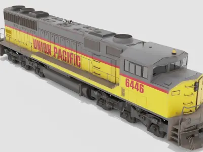 Locomotive SD60M Low-poly 3D model