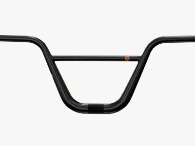 BMX handlebar in black Low-poly 3D model