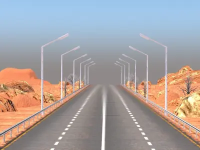 Desert Road Racing Challenge 3D Model Kit 2025 Low-poly 3D model