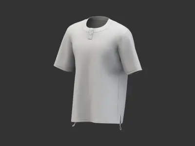 Mens sport shirt Marvelous Designer 3D model