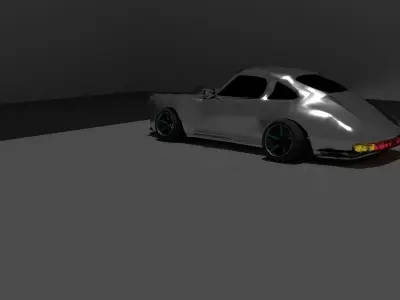 Porsche 911 Turbo Low-poly 3D model