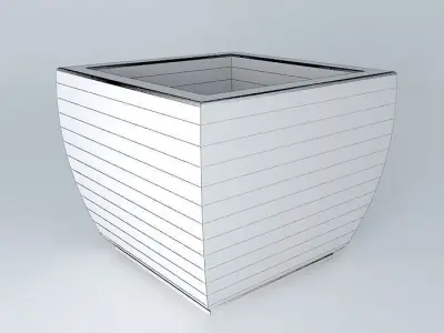 Green Square pot Free 3D model