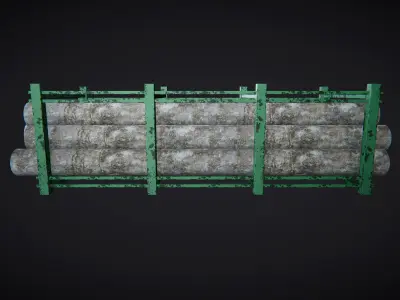 Construction Pipe Stack 02 3D model