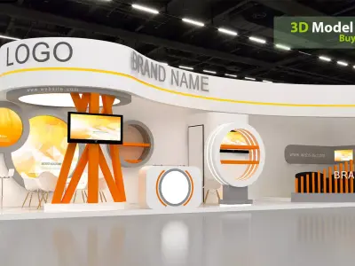 exhibition Low-poly 3D model