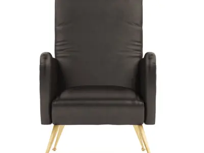 Turin Leather Chair 3D model