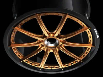 High-poly MVforged SL-100 -Dymag-2 piece- Wheel 3D model