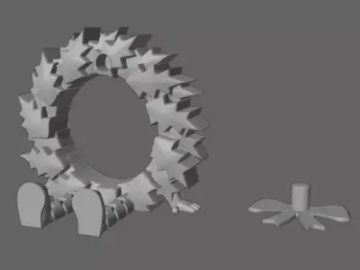 ARTICULATED CHRISTMAS WREATH 3D print model