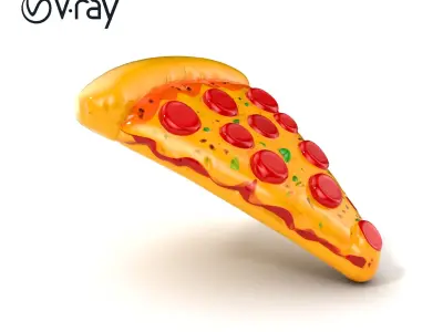 Inflatable Pizza Slice Float Fun model pack Low-poly 3D model