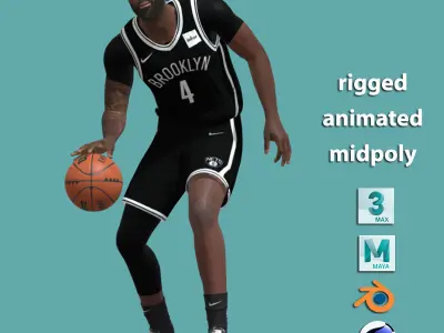  Andre Drummond Brooklyn Nets NBA 3D model