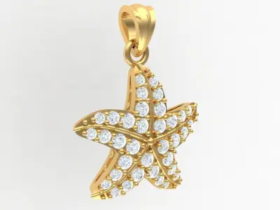 Star pendant - Diamond pendant 3D print model