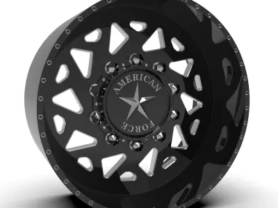 6 models of american force wheels 3D Model Pack