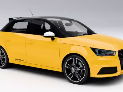 Audi S1 Sportback 2015 Low-poly 3D model