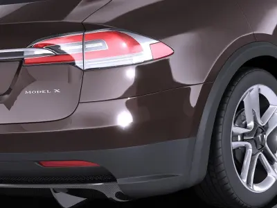 Tesla Model X 2015 VRAY 3D model