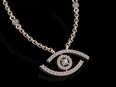 Messika Eye Pendant 3D print model