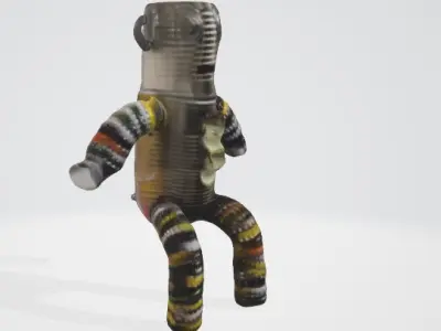 Recycled Cartoon Robot 3D Asset   3D model