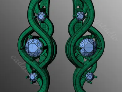 Earrings ri13 3D print model