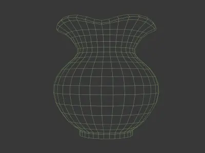 Clay Vase Low-poly 3D model